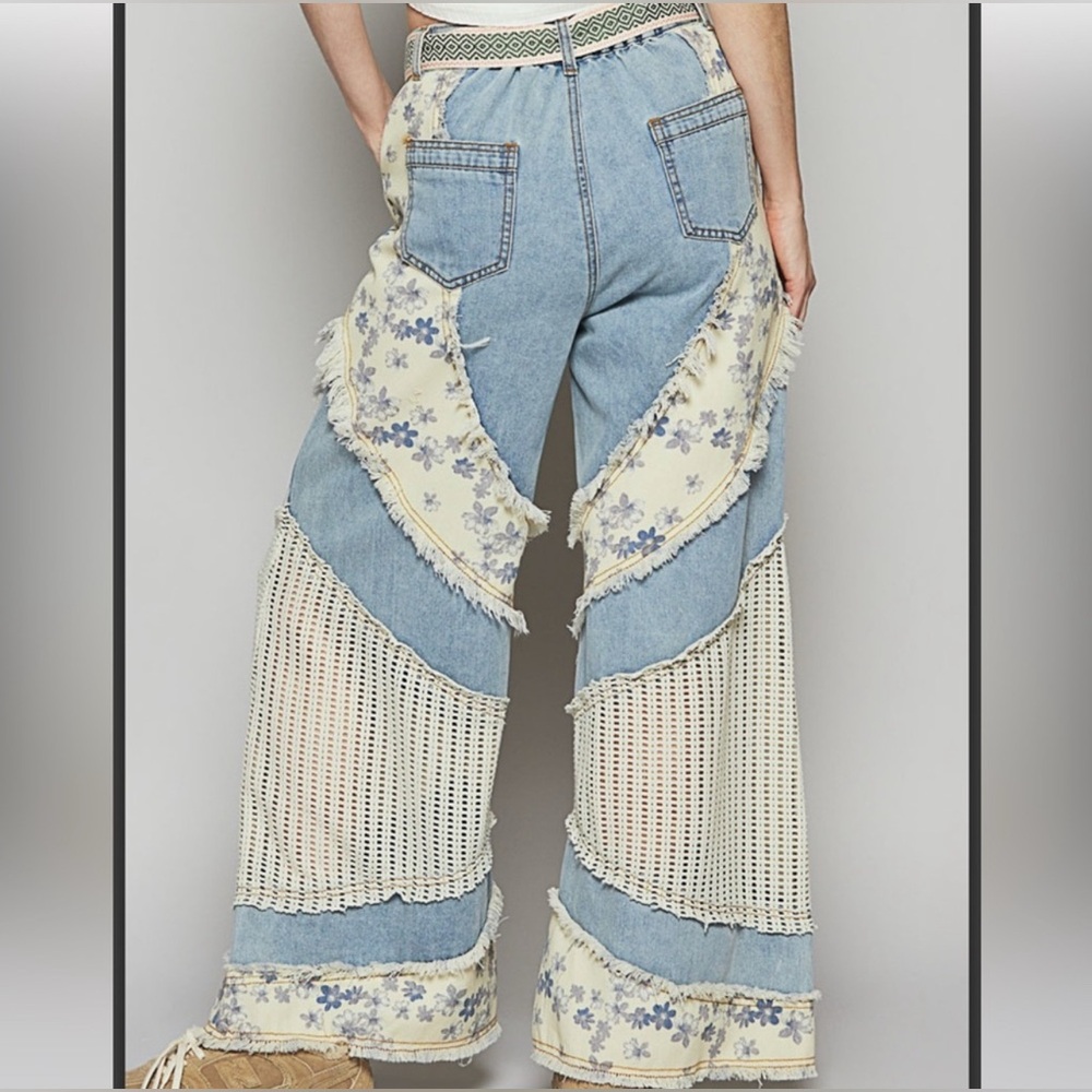 POL PATCHWORK JEANS - image 3